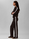 Black Colour-Blocked Terry Drawstring Joggers  Women