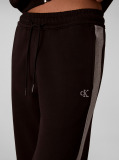 Black Colour-Blocked Terry Drawstring Joggers  Women