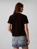 Black Two-Tone Logo Crew Neck T-Shirt  Women