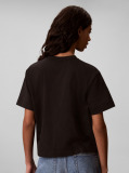 Black Monologo Boxy T-Shirt  Women