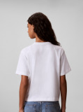 White Monologo Boxy T-Shirt  Women