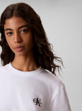 White Monologo Boxy T-Shirt  Women