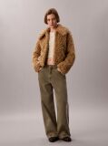 Brown Faux Shearling Teddy Jacket  Women