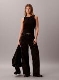 Black Low Rise Baggy Logo Jeans  Women