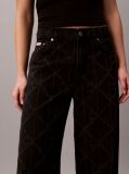 Black Low Rise Baggy Logo Jeans  Women
