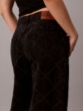 Black Low Rise Baggy Logo Jeans  Women