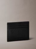 Black Foil Embossed Logo Card Case  Men