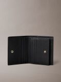 Black Embossed Logo Trifold Wallet and Card Holder  Men