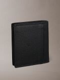 Black Embossed Logo Trifold Wallet and Card Holder  Men