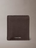 Brown Embossed Logo Trifold Wallet and Card Holder  Men