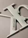 Black Monogram Logo Key Fob  Men