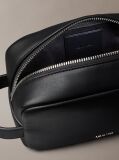 Black Signature Logo Wash Bag  Men