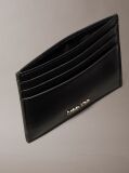 Black Leather RFID Logo Cardholder  Men