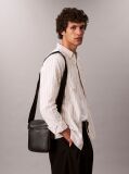 Black Micro Pebble Reporter Bag  Men
