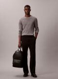 Black Embossed Allover Monogram Backpack  Men