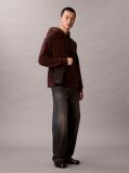 Black Embossed Woven Slim Reporter Bag  Men