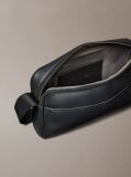 Black Embossed Monogram Logo Camera Bag  Men