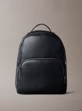 Black Logo Webbing Strap Round Backpack  Men