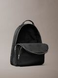 Black Logo Webbing Strap Round Backpack  Men