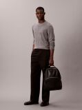 Black Logo Webbing Strap Round Backpack  Men