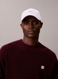 White Monogram Woven Patch Cap  Men