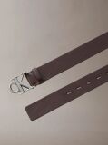 Brown Full Grain Leather Logo Belt  Men