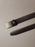 Multi Full Grain Leather Plaque Buckle Belt  Men