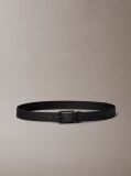 Black Reversible Full-Grain Leather Belt  Men