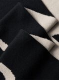 Black Wool Cashmere Blend Scarf  Men