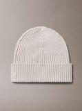 Grey Cotton Cashmere Blend Beanie  Men