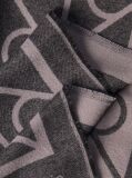 Black Soft Two-Tone Emblem Logo Scarf  Men