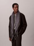 Black Soft Tonal Logo Scarf  Men