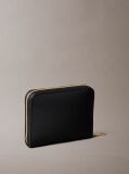 Black Soft Touch RFID Zip Around Wallet  Women