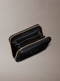 Black Soft Touch RFID Zip Around Wallet  Women