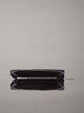 Black Large Zip-Around Wallet  Women
