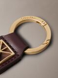 Red Allover Monogram Logo Key Fob  Women