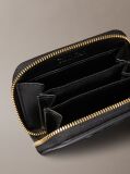 Black Monogram Zip Wallet  Women