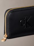 Black Monogram Zip Wallet  Women