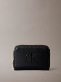 Black Monogram Zip Wallet  Women