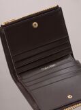 Brown Emblem All-Over Print Double-Zip Bifold Wallet  Women