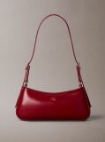 Red Monogram Logo Hardware Shoulder Bag  Women