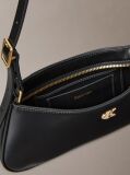 Black Monogram Logo Hardware Shoulder Bag  Women