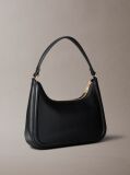 Black Embossed Monogram Logo Shoulder Bag  Women