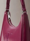 Pink Embossed Monogram Logo Shoulder Bag  Women