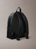 Black Embossed Monogram Logo Backpack  Women