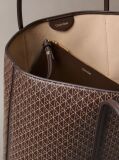Brown Allover Monogram Logo Tote Bag with Pouch  Women