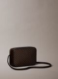 Brown Allover Monogram Logo Camera Bag  Women