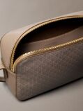 Beige Allover Monogram Logo Camera Bag  Women