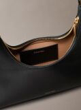 Black Embossed Logo Shoulder Bag  Women