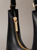 Black Embossed Logo Shoulder Bag  Women